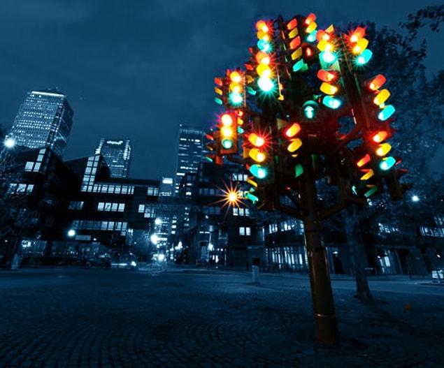 2. Traffic Light Christmas Trees
