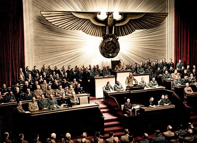 16. Adolf Hitler's declaration of war against the US, 1941.