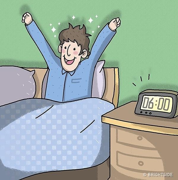 8. Bir insanın geceleri sekiz saatlik uykuya ihtiyacı vardır.