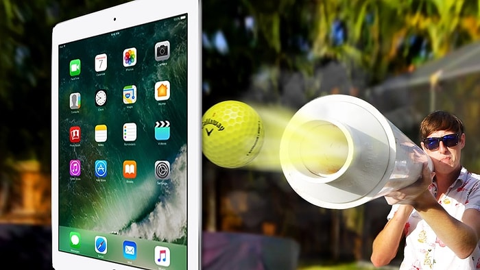 iPad Pro Üzerine Golf Topu Fırlatılırsa Ne Olur?