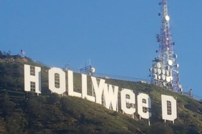 Yılbaşı Gecesi Ünlü Hollywood Levhasını 'Hollyweed' Olarak Değiştiren Kişi Gözaltında