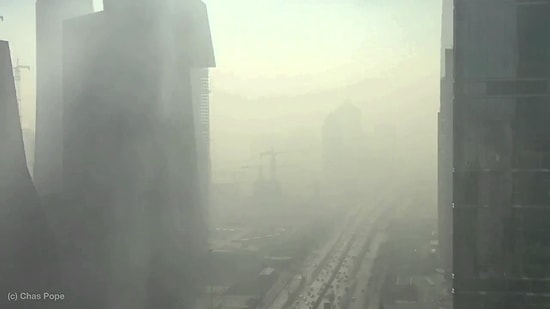 Time Lapse Görüntülerle Kirli Havanın Etkisinde Kalan Pekin