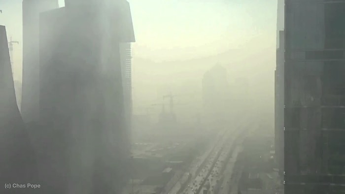 Time Lapse Görüntülerle Kirli Havanın Etkisinde Kalan Pekin