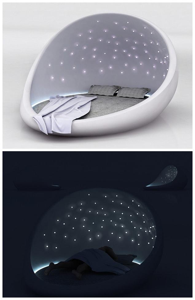 16. This cosmic bed which lets you sleep under the stars
