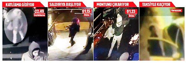 Teröristin içeride üzerini değiştirdiği iddia edilse de Zeytinburnu'ndaki evden çıkış görüntüsü ile Reina içindeki görüntü bire bir uyuşuyor.
