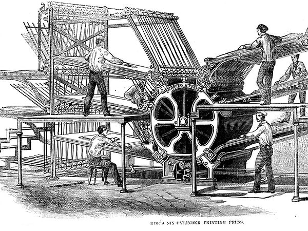 4. Станок, изобретенный Буллоком, упал ему на ногу, вследствие чего образовалась гангрена, и он умер во время ампутации ноги