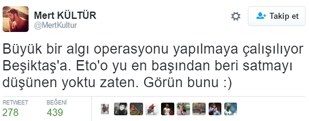 Eto'o'nun Antalyaspor'da Kalmasının Ardından Tepkisini Gizleyemeyen 14 Beşiktaş Taraftarı