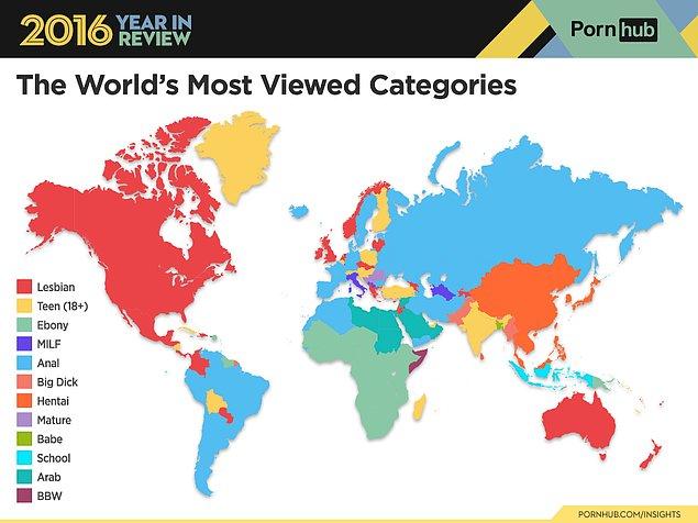 Ülkelere göre en çok aranılan kategorilerde Türkiye +18 kategorisinde yer aldı. Türkiye porno izleyicisi de bu şekilde Pornhub raporunda yerini almış oldu.
