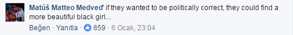 "Если уж им так хотелось быть политкорректными, могли бы найти темнокожую девушку посимпатичнее"