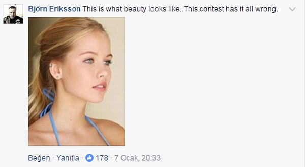 "Настоящая красота выглядит вот так. Этот конкурс - одна сплошная ошибка".