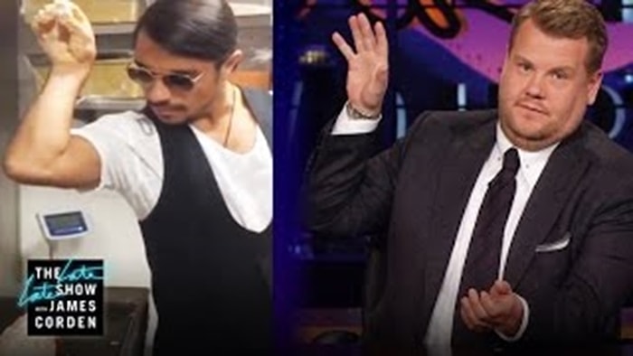 Nusret'in Efsane Tuzlama Hareketi Şimdi de James Corden'a Çıktı