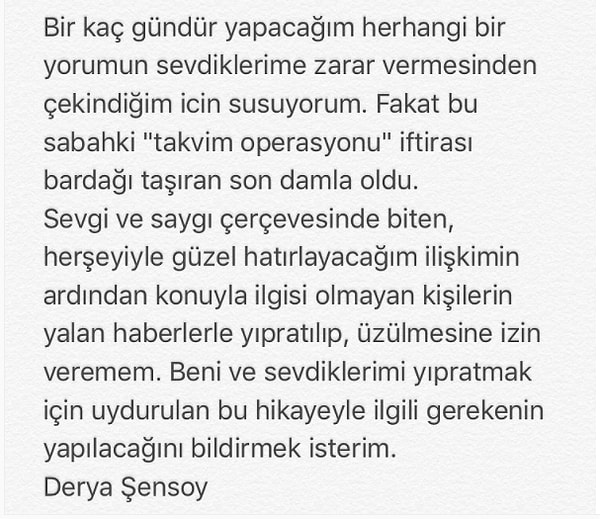 15. Sarp Levendoğlu ve Birce Akalay çiftinin evliliğinin bitme nedeni olarak gösterilen Derya Şensoy, Instagram üzerinden bu iddialara yanıt verdi.