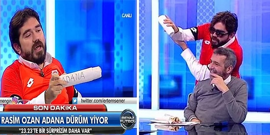 Beyaz Futbol Bildiğiniz Gibi! Rasim Ozan, Stüdyoya Adana Dürüm Getirtip Nusretçilik Oynadı
