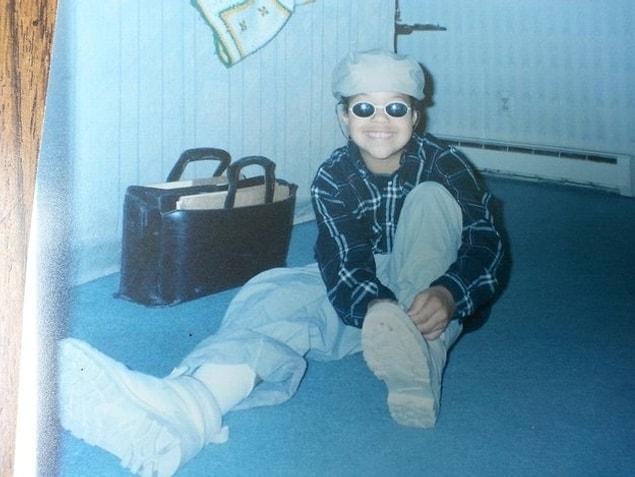 17. “The flannel, the sunglasses, my brother’s shoes, and my dad’s hat.”
