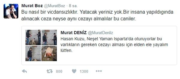 Murat Boz da bu olay karşısında sessiz kalamadı