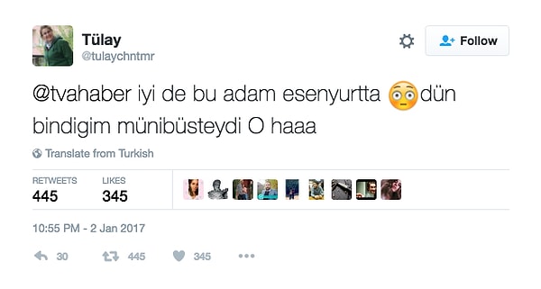 Gelen yanıtta ise Tülay isimli bir vatandaş teröristi tam da yakalandığı yer olan Esenyurt'ta olduğunu bildirdi.