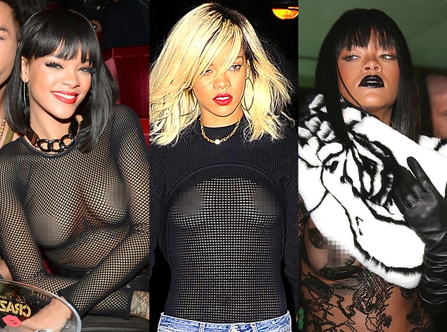Bonus: Rihanna almost stopped wearing clothes through the years.