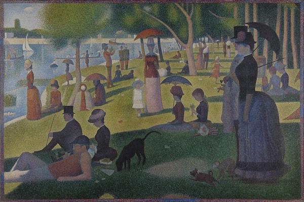 19. Georges Seurat-Grande Jatte Adası'nda Bir Pazar Öğleden Sonrası