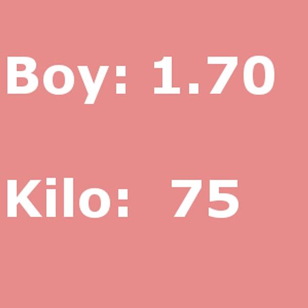 Boy 1.70 Kilo: 75