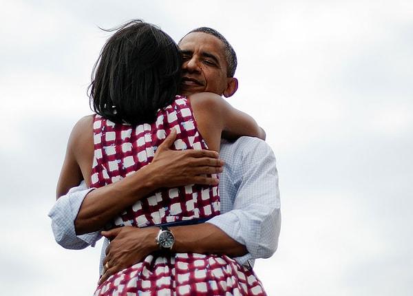 11. 2012 yılında Iowa'ya düzenlenen kampanya gezisinde romantik anlar...