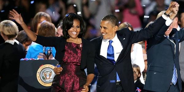 23. 2012 yılında Chicago'da Obama'nın zafer konuşması sonrası...