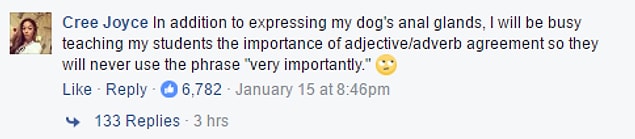 Another gem about anal glands smh...