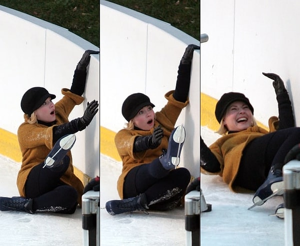 13. Элиша Катберт упала на катке во время съемок фильма