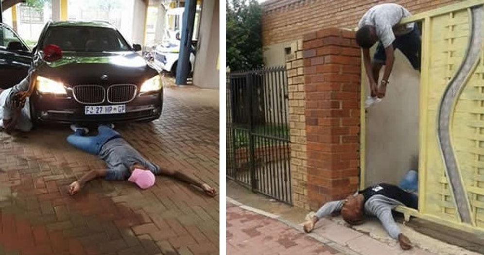 Новый сумасшедший челлендж из ЮАР: #deadposechallenge!