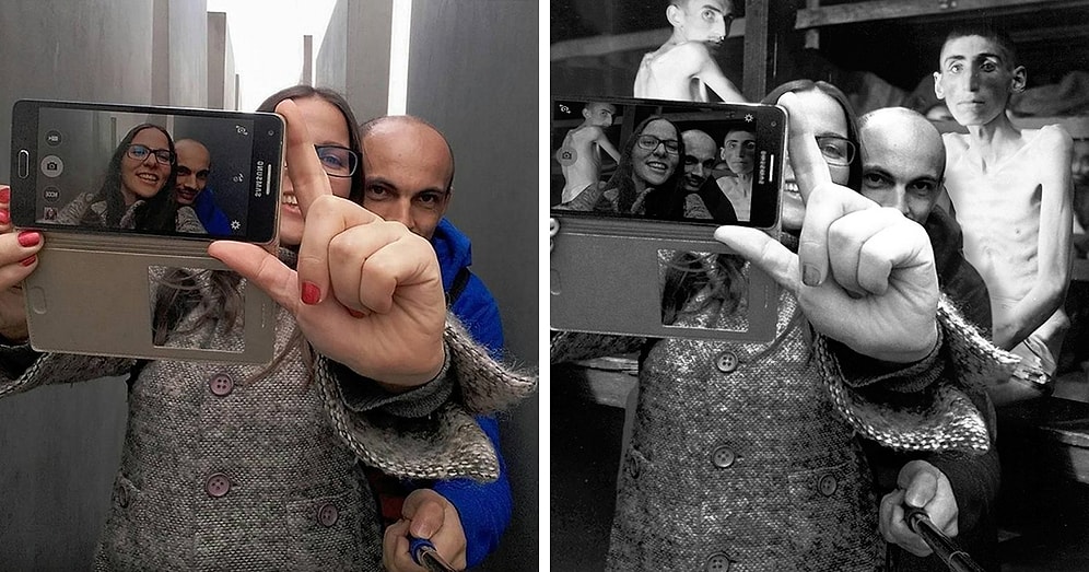 Художник пристыдил туристов, делающих селфи на фоне мемориала жертвам холокоста