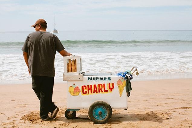 11. The ice-cream 'truck' on the beach!