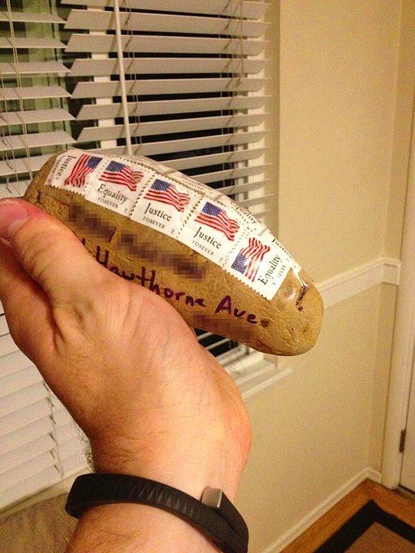 22. "Kardeşim yine patates postalamış."