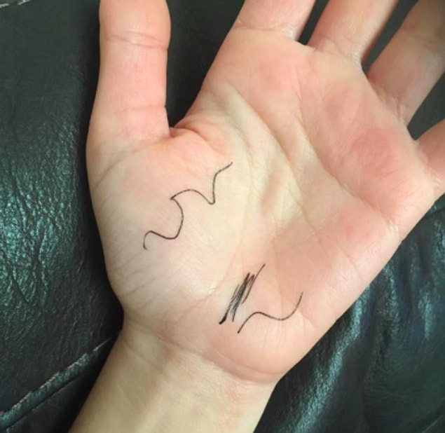 7. The pen that doesn't write on the paper, miraculously starts working on your palm.