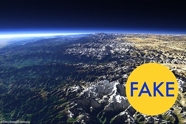 9. Жаль, но Гималаи не выглядят так из космоса!