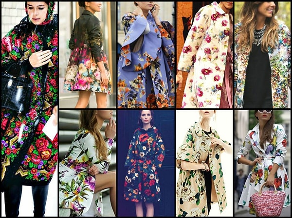 10. Пальто с цветочным принтом