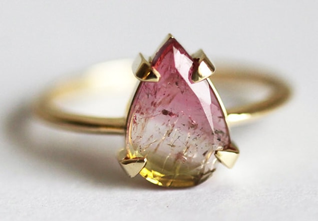 3. This watermelon tourmaline ring with its floating magical particles. 🍉