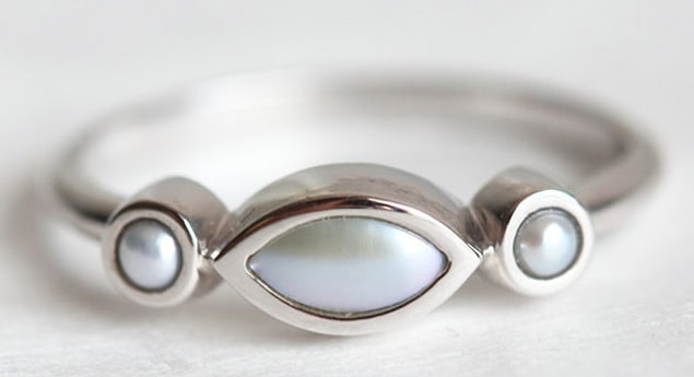 18. Forms and shapes that we aren't used to seeing pearls in.