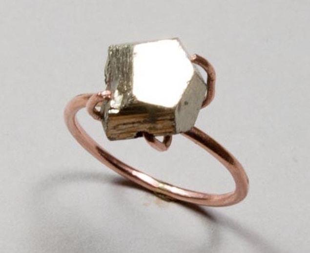 22. This chunky pyrite ring!