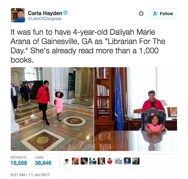Shortly after the visit, Hayden shared the following tweet and the Internet went crazy.