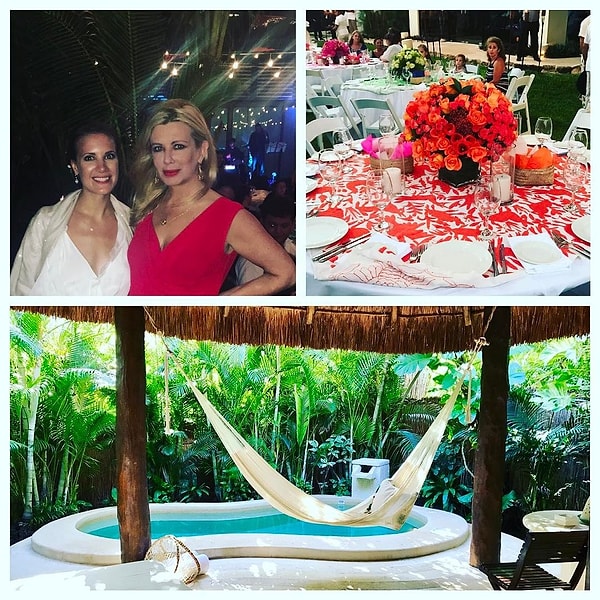 4. На следующий день празднество продолжилось в саду отеля, в котором остановились Кира и Трей.