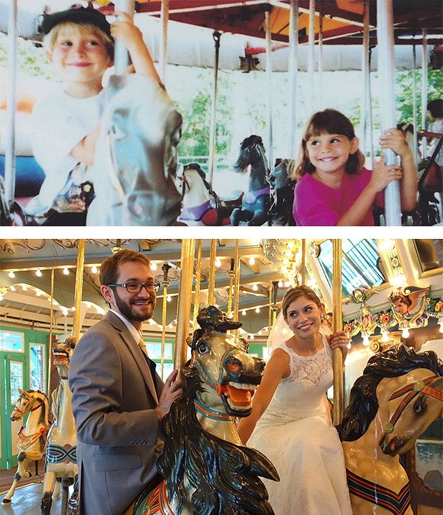 4. The couple who met when they were only three years old and ended up getting married. 😌😌