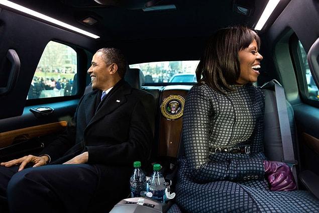 18. Obamas during an opening in Washington DC, on January 21, 2013.