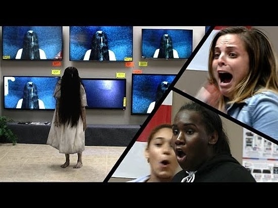 Фильм " Звонок" ожил в магазине техники!