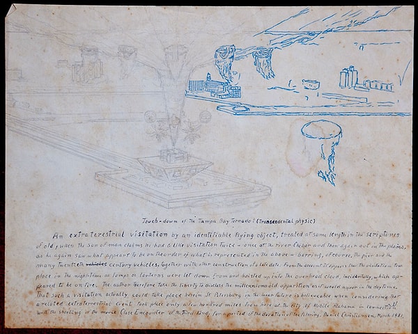 12. Далее все становится несколько странноватым. Похоже, что художник в 1977 году, находясь в городе Тампа, Флорида, США, увидел что-то, что изменило его жизнь.