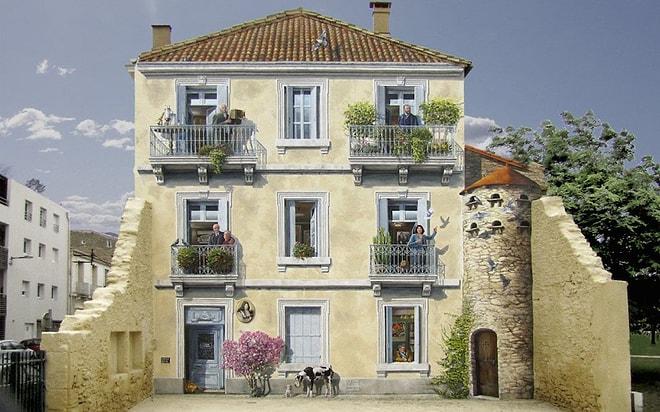 16 Çalışmasıyla Fransa’yı Dolaşarak Bina Duvarlarına Resim Yapan Sanatçı: Patrick Commecy
