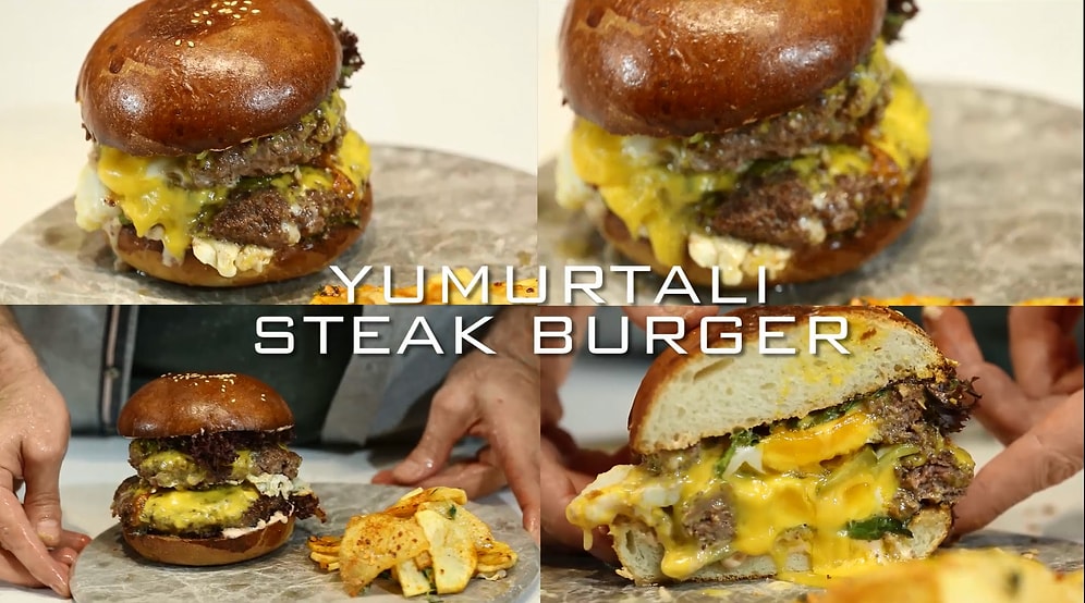 Size Çok Yakışıklı Bir Lezzet Sırrımız Var! Yumurtalı Steak Burger Nasıl Yapılır?