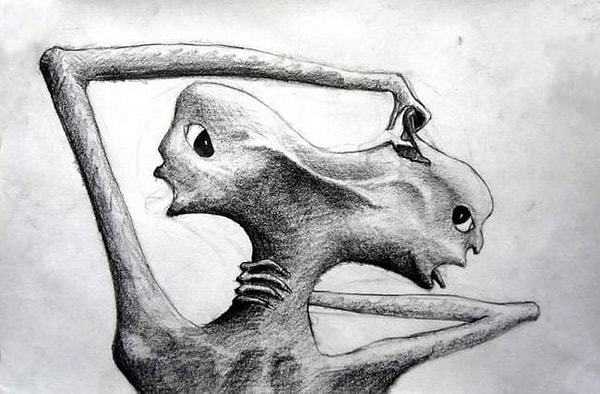 17 Creepy Drawings By Schizophrenics To See The World Through Their Eyes