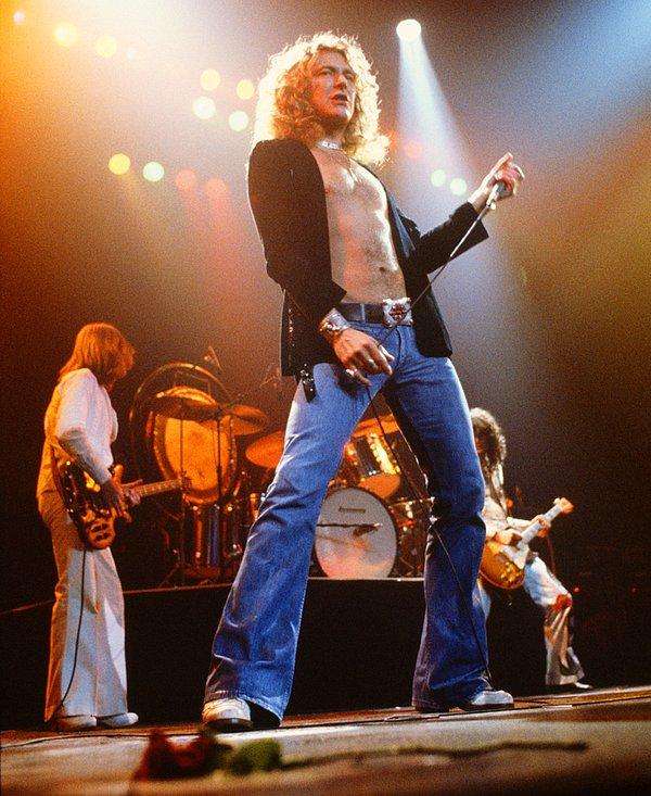 12. Madison Square Garden'dan bir karede Led Zeppelin. New York, 1977