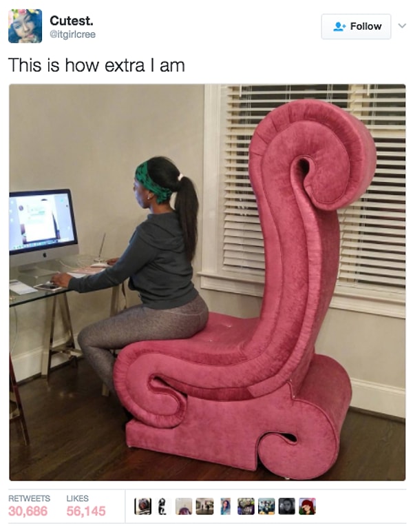 10. Этот стул просто кричит о ее личности.