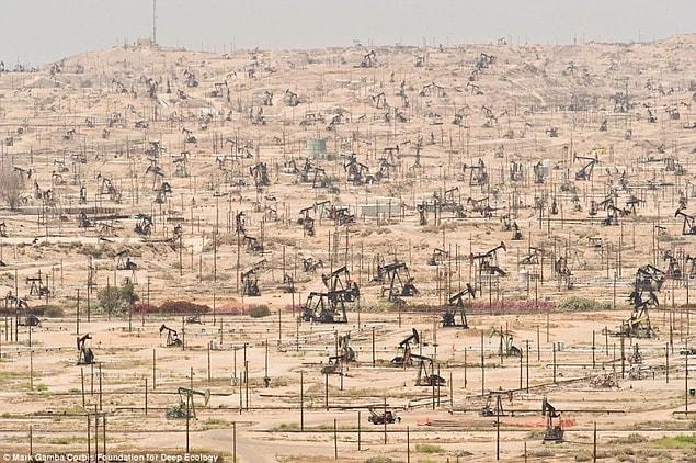 21. To the last drop: an oilfield in California and its merciless overexploitation by humans.