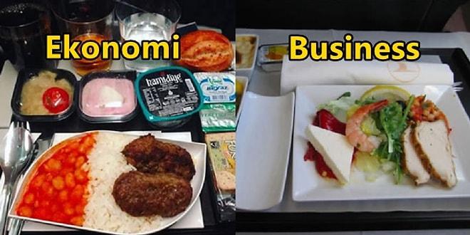 19 Hava Yolu Firmasının Birinci Sınıf ve Ekonomi Sınıfı Yemekleri Arasındaki Fark